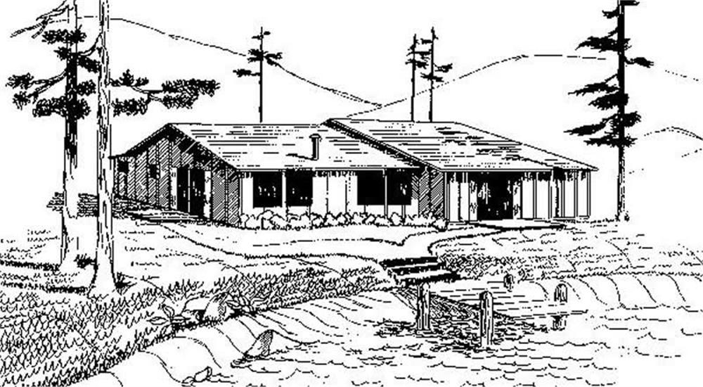 Front view of Small House Plans home (ThePlanCollection: House Plan #145-1993)