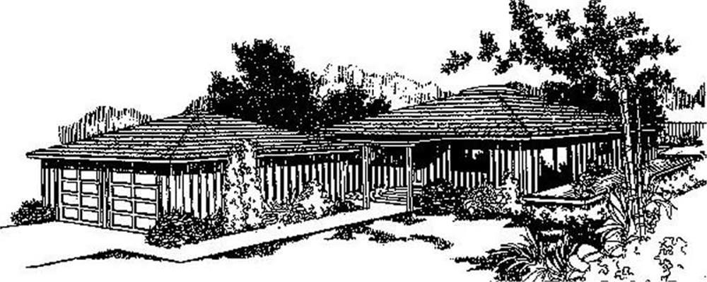 Front view of Vacation Homes home (ThePlanCollection: House Plan #145-1994)