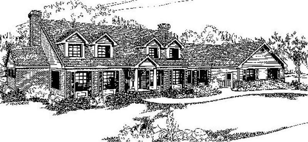 Front view of Contemporary home (ThePlanCollection: House Plan #145-1996)