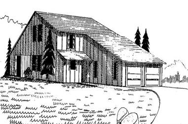 3-Bedroom, 1322 Sq Ft Contemporary House Plan - 145-1997 - Front Exterior