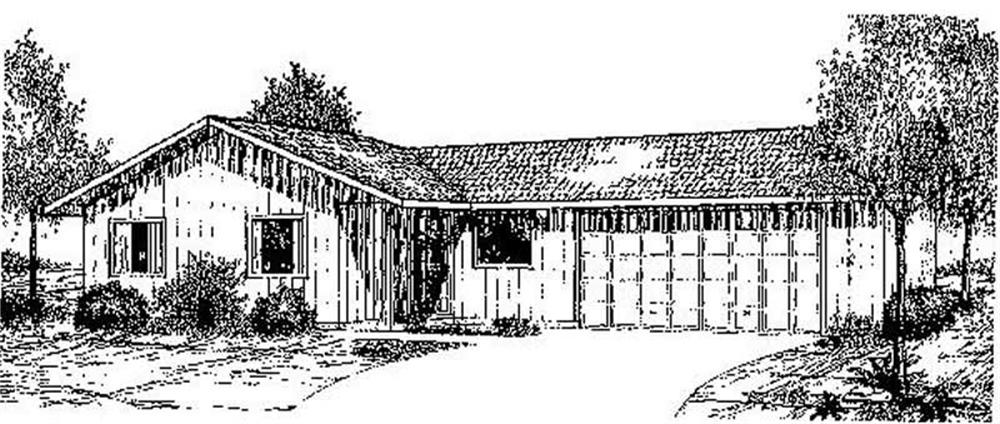 Front view of Small House Plans home (ThePlanCollection: House Plan #145-2031)