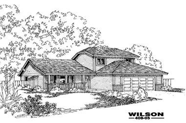 3-Bedroom, 1637 Sq Ft Country House Plan - 145-2035 - Front Exterior