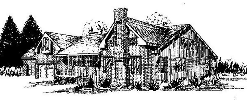 Front view of Contemporary home (ThePlanCollection: House Plan #145-2037)