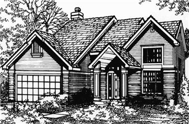 3-Bedroom, 1896 Sq Ft Country House Plan - 146-1029 - Front Exterior