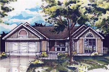 2-Bedroom, 1338 Sq Ft Country House Plan - 146-1032 - Front Exterior