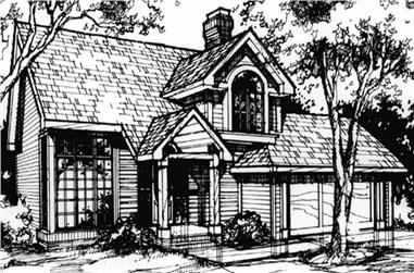 3-Bedroom, 1841 Sq Ft Country House Plan - 146-1043 - Front Exterior