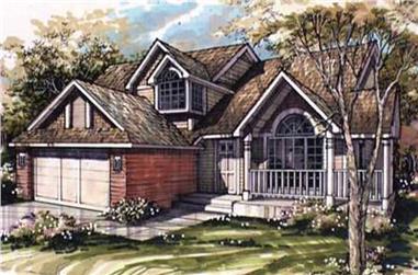 3-Bedroom, 2047 Sq Ft Country House Plan - 146-1070 - Front Exterior