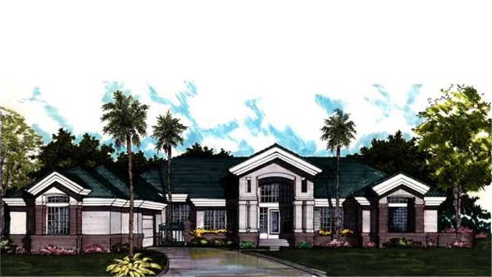 Front view of Contemporary home (ThePlanCollection: House Plan #146-1094)
