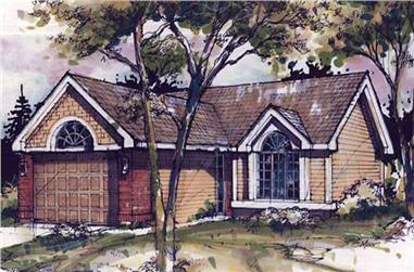 2-Bedroom, 1344 Sq Ft Country House Plan - 146-1097 - Front Exterior