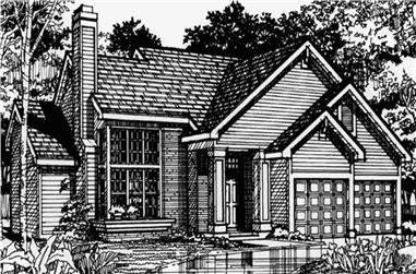 2-Bedroom, 1894 Sq Ft 1 1/2 Story House Plan - 146-1103 - Front Exterior