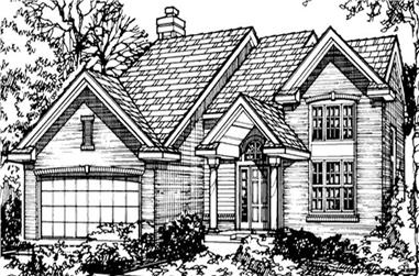 3-Bedroom, 1896 Sq Ft Country House Plan - 146-1104 - Front Exterior