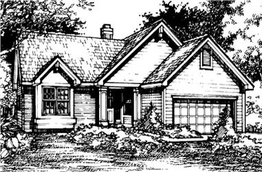 3-Bedroom, 1390 Sq Ft Country House Plan - 146-1106 - Front Exterior