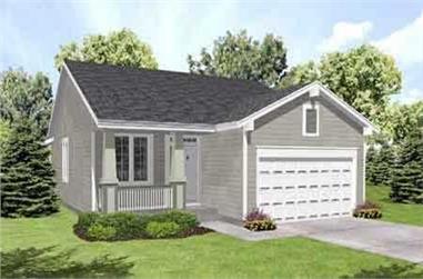 2-Bedroom, 1234 Sq Ft Country House Plan - 146-1137 - Front Exterior