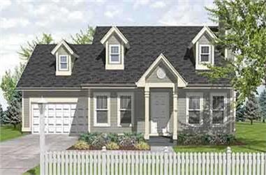 3-Bedroom, 1315 Sq Ft Cape Cod House Plan - 146-1141 - Front Exterior