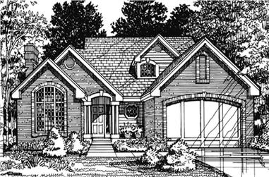 3-Bedroom, 2020 Sq Ft Cottage House Plan - 146-1145 - Front Exterior