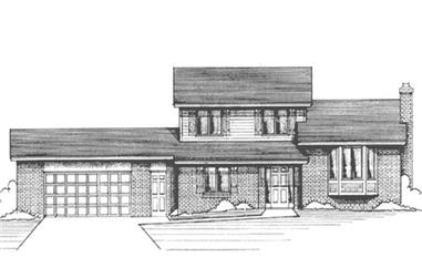 4-Bedroom, 2039 Sq Ft Traditional House Plan - 146-1159 - Front Exterior