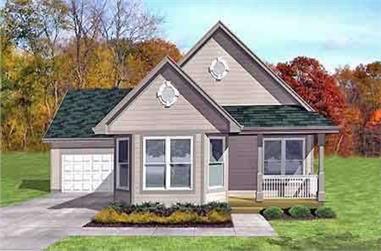 3-Bedroom, 1179 Sq Ft Country House Plan - 146-1170 - Front Exterior