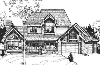 3-Bedroom, 2826 Sq Ft Country House Plan - 146-1185 - Front Exterior