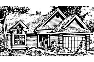3-Bedroom, 1390 Sq Ft Country House Plan - 146-1198 - Front Exterior