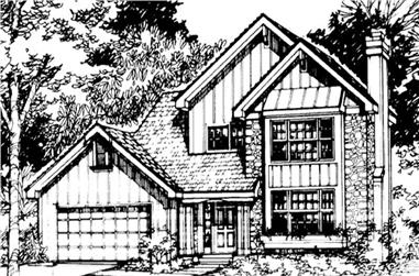 3-Bedroom, 1709 Sq Ft Country House Plan - 146-1199 - Front Exterior