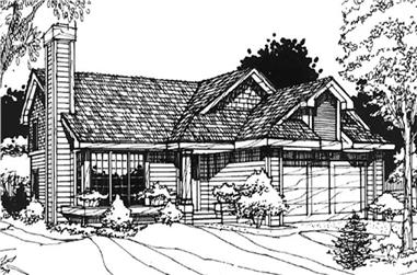 4-Bedroom, 2443 Sq Ft Country House Plan - 146-1203 - Front Exterior