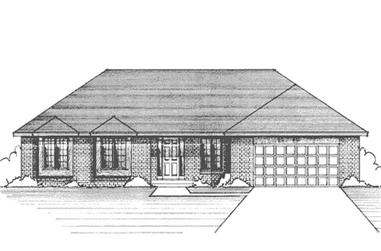 3-Bedroom, 1938 Sq Ft Ranch House Plan - 146-1217 - Front Exterior