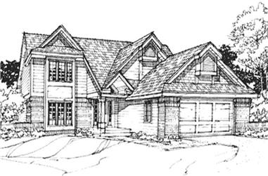 3-Bedroom, 2017 Sq Ft Country House Plan - 146-1221 - Front Exterior