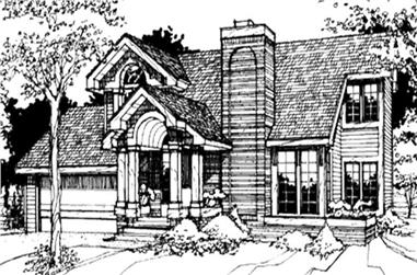 2-Bedroom, 1331 Sq Ft Contemporary House Plan - 146-1228 - Front Exterior