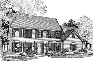 3-Bedroom, 2409 Sq Ft Colonial House Plan - 146-1286 - Front Exterior