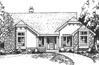 2-Bedroom, 1979 Sq Ft Bungalow House Plan - 146-1295 - Front Exterior