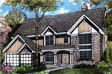3-Bedroom, 2459 Sq Ft Country House Plan - 146-1324 - Front Exterior