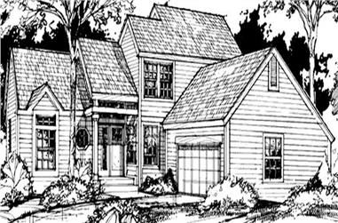 3-Bedroom, 2265 Sq Ft Cape Cod House Plan - 146-1347 - Front Exterior