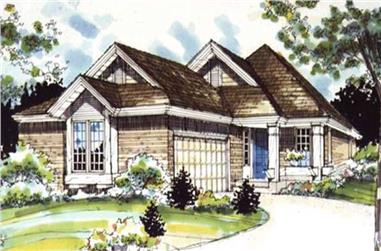 2-Bedroom, 1495 Sq Ft Country House Plan - 146-1357 - Front Exterior