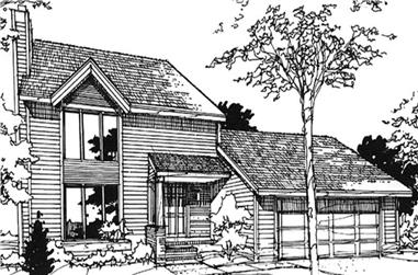 3-Bedroom, 1651 Sq Ft Country House Plan - 146-1364 - Front Exterior