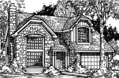3-Bedroom, 2309 Sq Ft Rustic House Plan - 146-1381 - Front Exterior