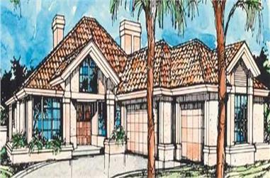 2-Bedroom, 2235 Sq Ft Florida Style House Plan - 146-1394 - Front Exterior