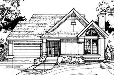 3-Bedroom, 1581 Sq Ft Country House Plan - 146-1399 - Front Exterior