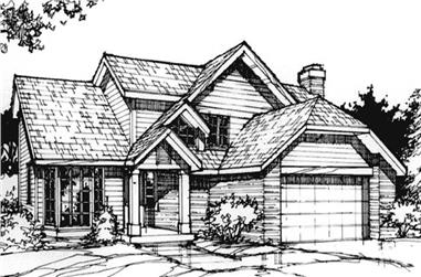 3-Bedroom, 1927 Sq Ft Country House Plan - 146-1412 - Front Exterior