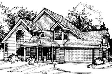 2-Bedroom, 2189 Sq Ft Country House Plan - 146-1414 - Front Exterior