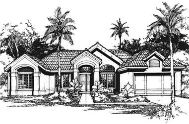 4-Bedroom, 2094 Sq Ft Florida Style House Plan - 146-1426 - Front Exterior