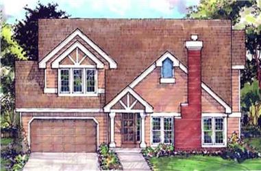 3-Bedroom, 1884 Sq Ft Country House Plan - 146-1428 - Front Exterior