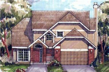 3-Bedroom, 1917 Sq Ft Country House Plan - 146-1429 - Front Exterior
