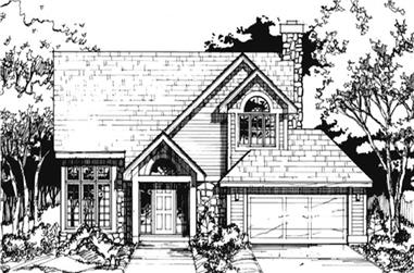 3-Bedroom, 1866 Sq Ft Country House Plan - 146-1433 - Front Exterior