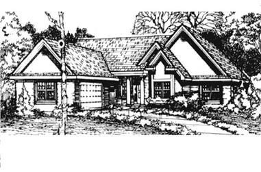 3-Bedroom, 1923 Sq Ft Country House Plan - 146-1440 - Front Exterior