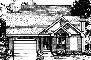 3-Bedroom, 1587 Sq Ft Country House Plan - 146-1444 - Front Exterior