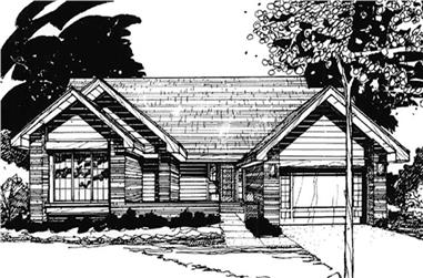 2-Bedroom, 1640 Sq Ft Ranch House Plan - 146-1489 - Front Exterior
