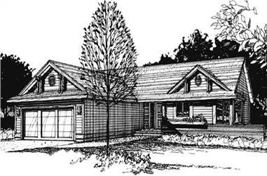 2-Bedroom, 1678 Sq Ft Ranch House Plan - 146-1494 - Front Exterior