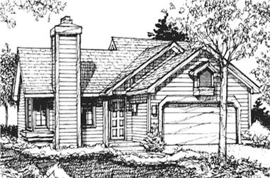 2-Bedroom, 1020 Sq Ft Ranch House Plan - 146-1499 - Front Exterior