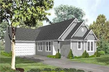 2-Bedroom, 1745 Sq Ft Country House Plan - 146-1515 - Front Exterior