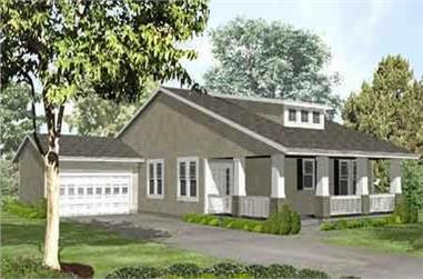 2-Bedroom, 1745 Sq Ft Bungalow House Plan - 146-1516 - Front Exterior